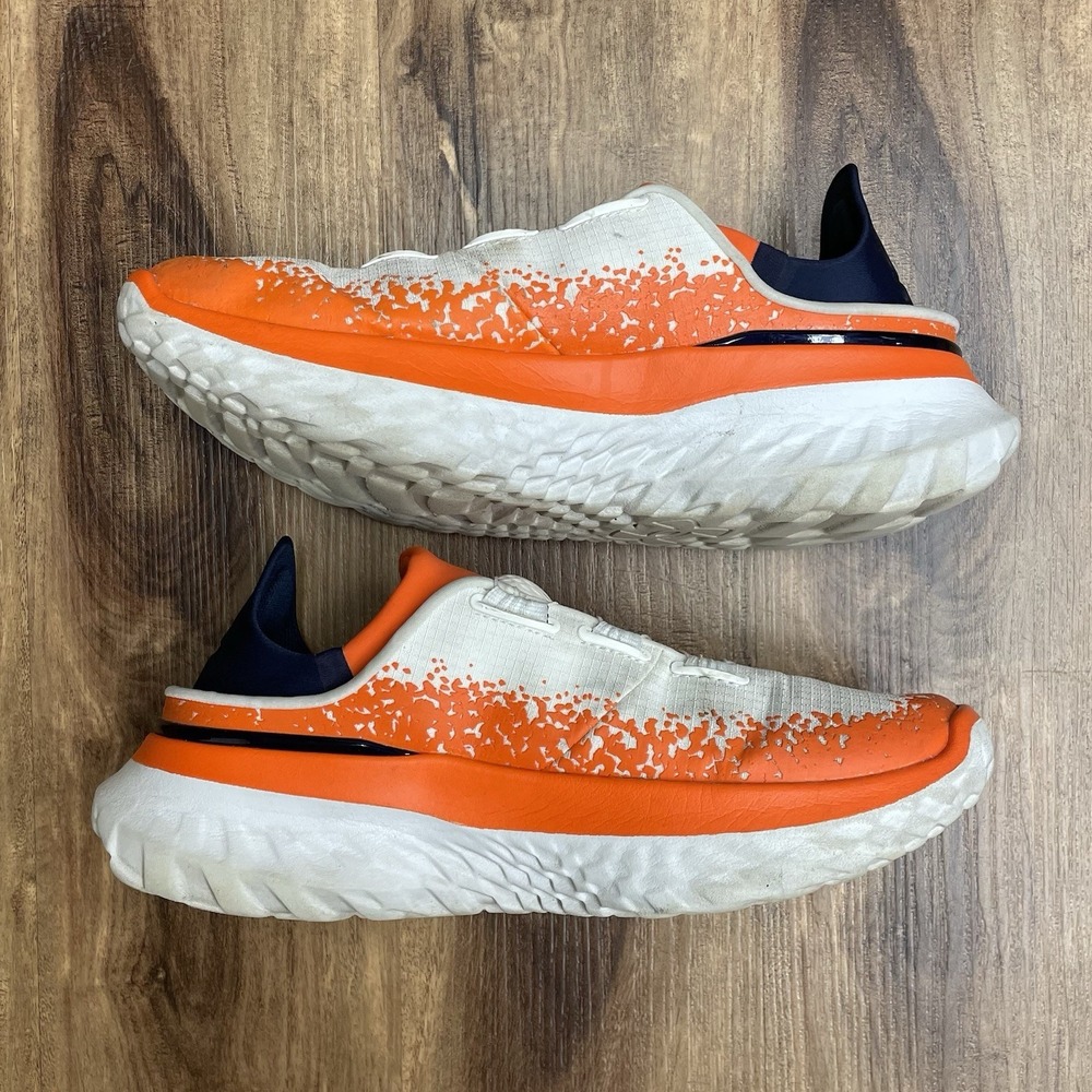 UA Under Armour SlipSpeed Mega Ripstop BOA Orange/White Shoes Men's Size 9 - Picture 4 of 6
